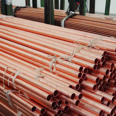 ASTM B280 المعادن النحاسية الأنبوب النحاسي العازل 10 ملم لا شق