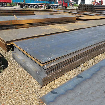 Astm A36 A572 أوراق فولاذ الكربون الخفيفة Ms صفيحة فولاذ الكربون المطاط الساخن
